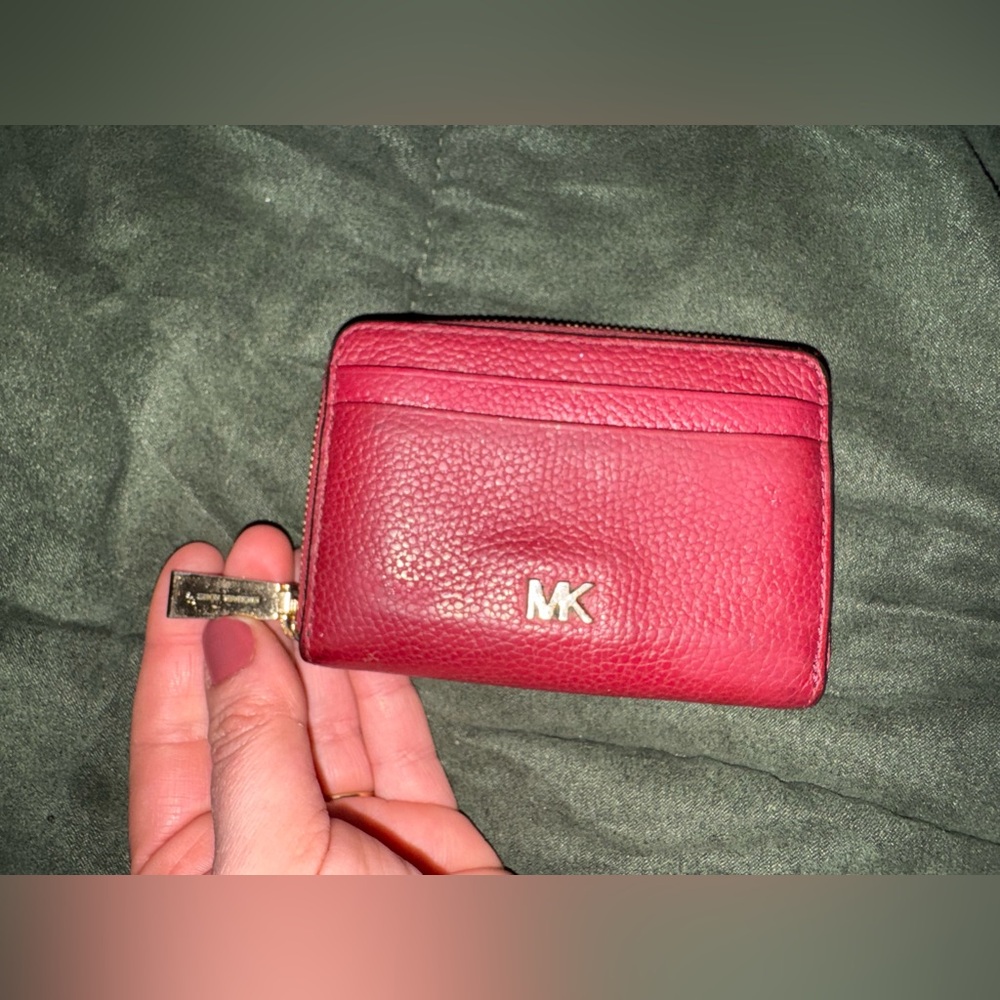 MICHAEL KORS Small Pebbled Leather Wallet burgundy - Picture 9 of 9